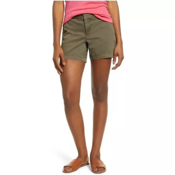 * New ~ CASLON ( NORDSTROM) ~ 5” Women’s Cotton Blend Twill Shorts Size 8 - Picture 1 of 5